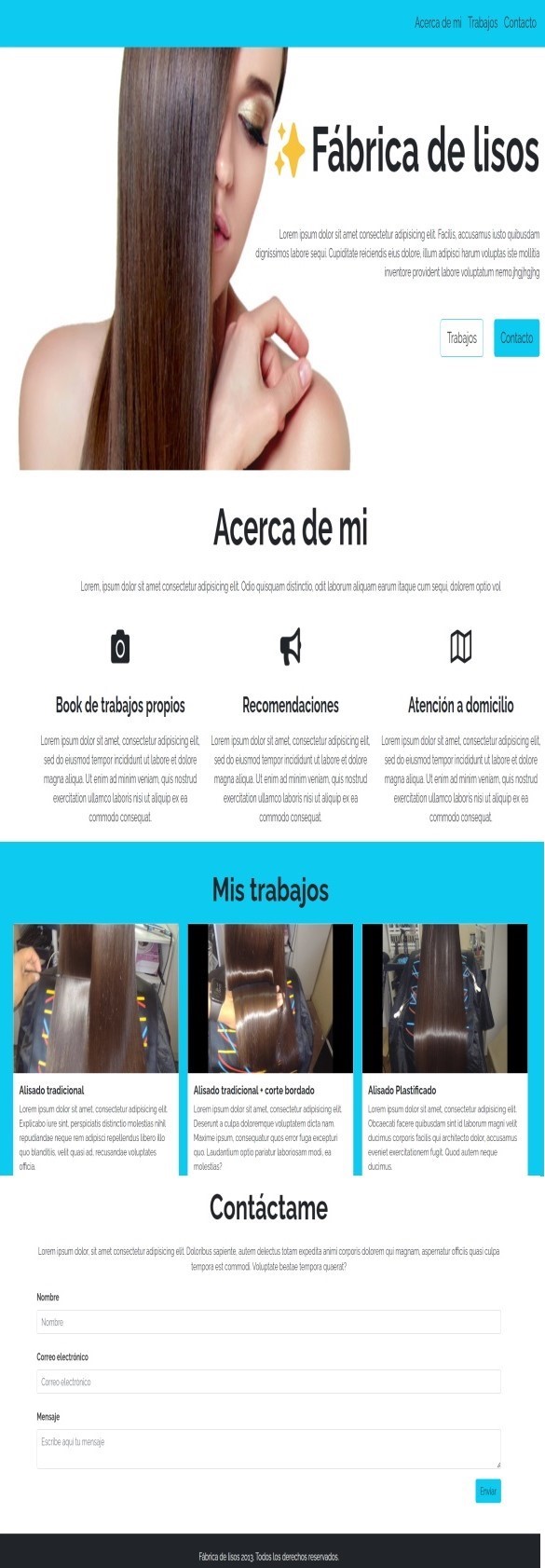 Screenshot de un curriculum